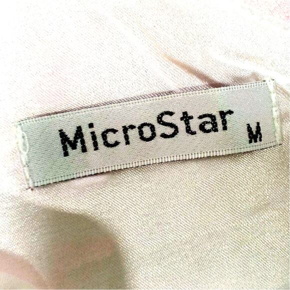 Microstar, Red n Pink Floral Printed Shimmer Dress, With A Bare Shoulder M - Picture 7 of 10